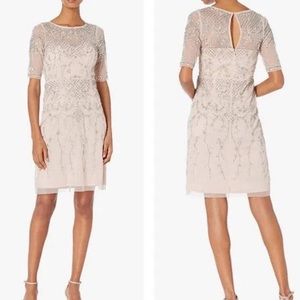 Adrianna Papell Beaded Cocktail Sheath Dress - Size 4